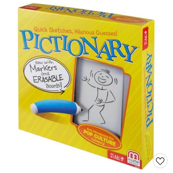 Pictionary Mattel Sketches Pop Culture Family Game - Picture 1 of 7